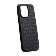 Mbrojtëse telefoni Joyroom JR-BP005 për iPhone 15 Pro, teksturë gërshet, e zezë