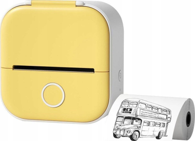 Printer termik Phomemo T02, Bluetooth, portabël, i verdhë