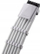 Kabllo zgjatuese PCIe CableMod Pro ModMesh 12VHPWR, 16-pin në 3x 8-pin, 45cm, e bardhë