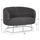 Divan 2-ulëse Arien 130x75x85Hcm (HM8492.21), gri/ argjendtë