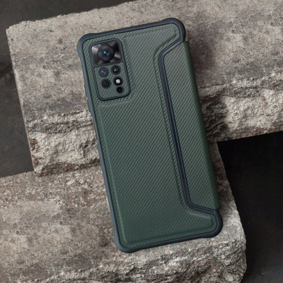 Këllëf libër Razor për Xiaomi Redmi Note 13, me magnet, jeshile e errët