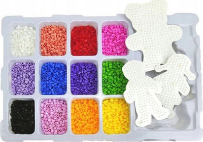 Set loje me rruaza Trifox Ironing Beads, 8000 copë, 12 ngjyra, shumëngjyrësh