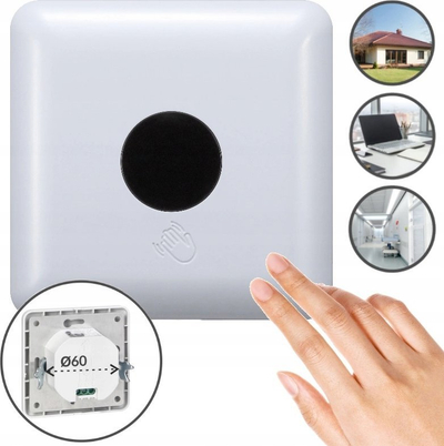 Çelës dritash jo-kontakt ORNO OR-CR-268, sensor lëvizjeje, i bardhë
