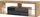 Komodë TV Everest Hugo, 140 cm, LED, Wotan Oak me front të zi me shkëlqim