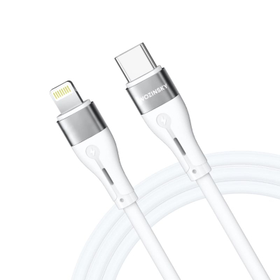 Kabllo karikimi Wozinsky WSTCL2 USB-C me Lightning, 27W PD, 2m, e bardhë