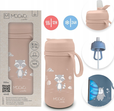 Shishe termike për kalamaj Nuvita KiddieKit, 350 ml, me gryke të butë, prej çeliku inoksi