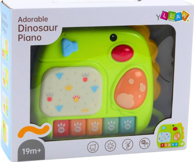 Piano lodër LEAN Toys Dinosaur 22638, interaktive, jeshile