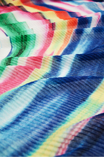 Shall për femra Desigual Fou Powercolor, shumëngjyrëshe
