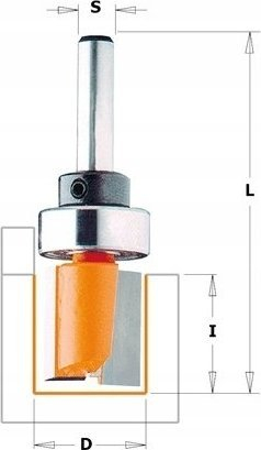 Freza kanalesh CMT Orange Tools 711.130.11B, D 13mm, L 20mm, portokalli