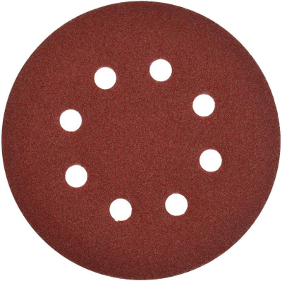 Абразивна хартија со лепење на чичак 125mm P150, сет 10 парчиња, кафеава