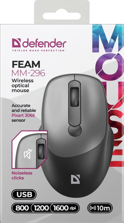 Maus Defender 52298, ergonomik, me kabllo, i zi
