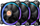 Ventilatorë kasesh Thermaltake Riing 14, set me 3 copë 140mm, RGB, të zinj