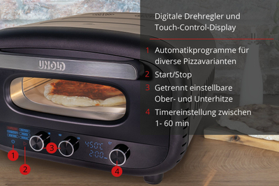 Furrë pice Unold Pizza Oven Don Alfredo 68805, 450°C, elektrike, e kuqe