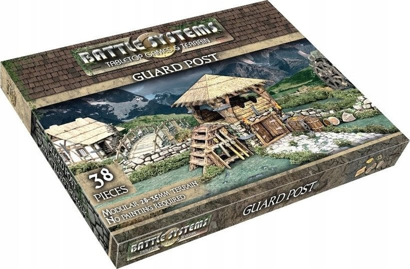Set terreni Battle Systems Fantasy Terrain Guard Post, shkallë 28-35mm, për RPG dhe wargames, shumëngjyrësh