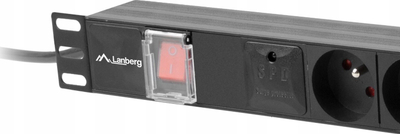 Shirit energjie rack Lanberg PDU 19" 1U, 5x 230V, 16A, i zi