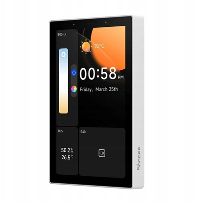 Интелигентен панел Sonoff NSPanel Pro 120, 4.7\", WiFi Bluetooth ZigBee Matter, бел