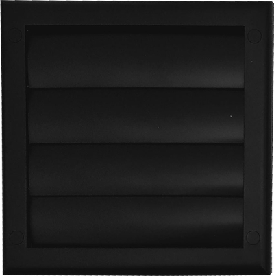 Grilë ventilimi e jashtme EXCLUSIVE TN, 19x19 cm, dalje 125 mm, e zezë