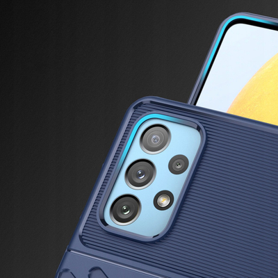 Maskë mbrojtëse Thunder Case për Samsung Galaxy A73 5G, TPU i butë, mbron nga rënie, blu e çelët
