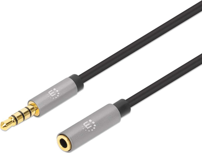 Kabllo audio AUX M/F 3.5mm, 2m, cilësi e mirë, e zezë