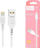 Kabllo USB-A Denmen Lightning (29347), 1 m, e bardhë