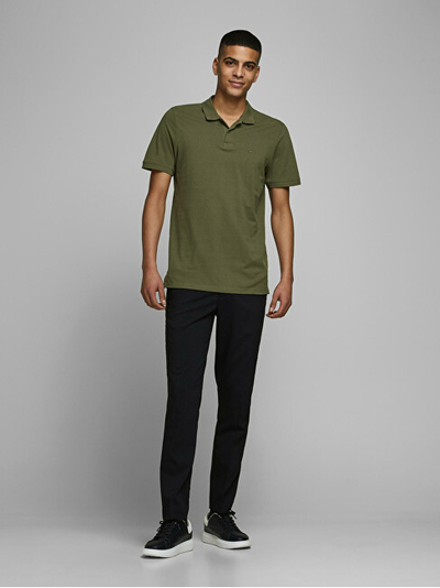 Maicë polo Jack&Jones JJEBASIC Slim Fit, e gjelbër