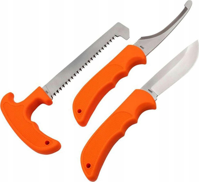Set gjuetie Boker Magnum Hunting Line Game, 3 pjesë, çelik inoksi, doreza portokalli