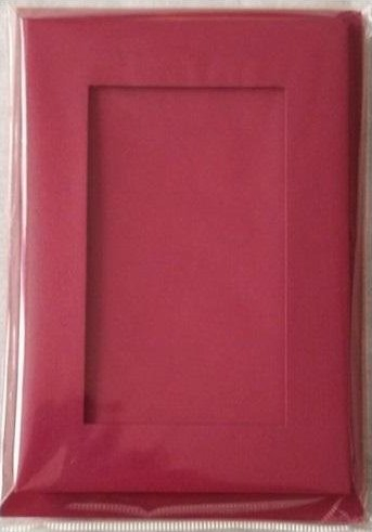 Set kartolina me zarf Passepartout C6, 10.5x15 cm, 5 copë, burgundy