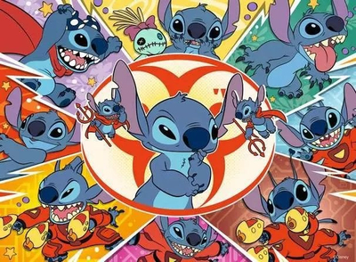 Puzzle Ravensburger Disney Stitch, 100 copa XXL, 2D, shumëngjyrësh
