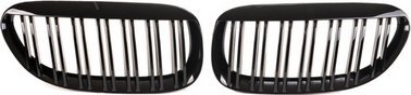 Grila përpara BMW Dual Slat Performance, për E63 E64 02-10, gloss, e zezë