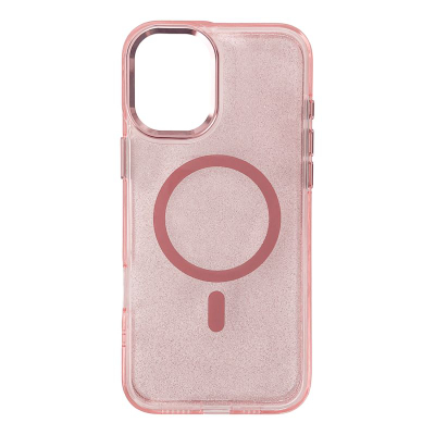 Mbrojtëse telefoni Wozinsky Glitter me MagSafe, Samsung Galaxy S25, TPU, rozë me shkëlqim