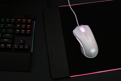 Гејминг глушец Redragon Cobra M711W, RGB, 10000 DPI, бел