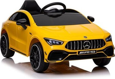 Makina elektrike lodër Leantoys Mercedes CLA 45s AMG, 4x4, me bateri, e verdhë
