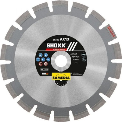 Disk diamant prerës Samedia AX13, 300mm, vrima 25.4mm, gri