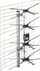 Antena televizive BROADBAND ANTENNA ASP-8, e jashtme, brez i gjerë, gri