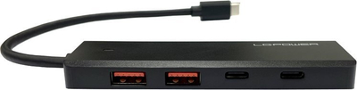 HUB USB LC-Power LC-HUB-U3-4-C, USB 3.2 Gen 2, 4 porta, i zi