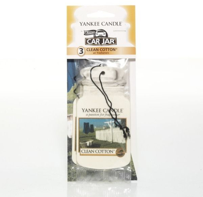 Aromatizues veture Yankee Candle Car Jar Bonus Pack Clean Cotton, 3 copë, varës