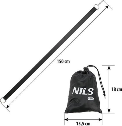 Set rripash kampingu Nils Extreme NC1722, 150cm, me karabina çeliku, shumëngjyrësh