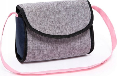 Set lodrash për goca Bayer 63227AB, karrige ngrënieje dhe krevat udhëtimi, deri 42 cm, gri me flutura