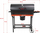 Grill qymyri pa markë, me kapak, sipërfaqe 71x34.5 cm, i zi