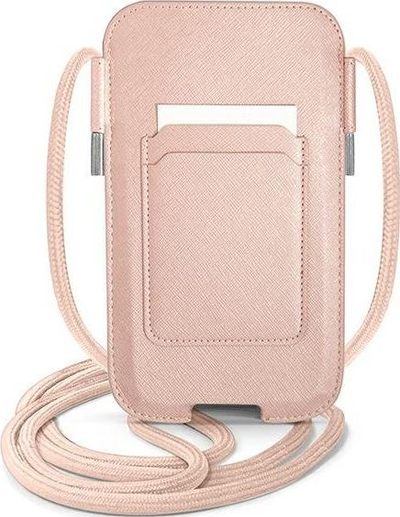 Guess Saffiano Strap Торба за Смартфон 6.1  , Pink