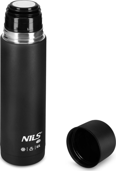 Termus udhëtimi NILS Camp NC3803, 0.5L, çelik inox, gri