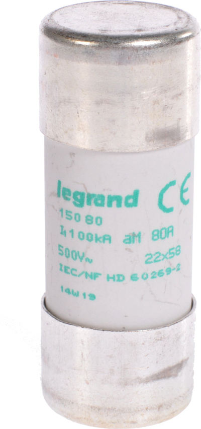 Siguresë cilindrike Legrand 015080, 80A aM HPC, 22 x 58mm