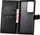 Kapak portofol Samsung iCarer Wallet Case Galaxy S23 Ultra, lëkurë natyrale, me qëndrim, i zi