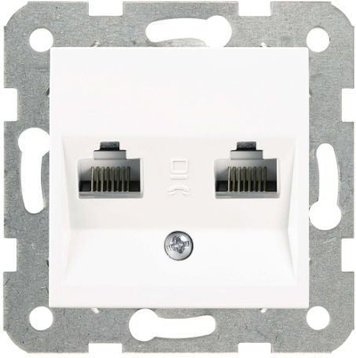 Prizë dyfishe kompjuterike Viko KARRE, RJ45 Cat 5e, e bardhë