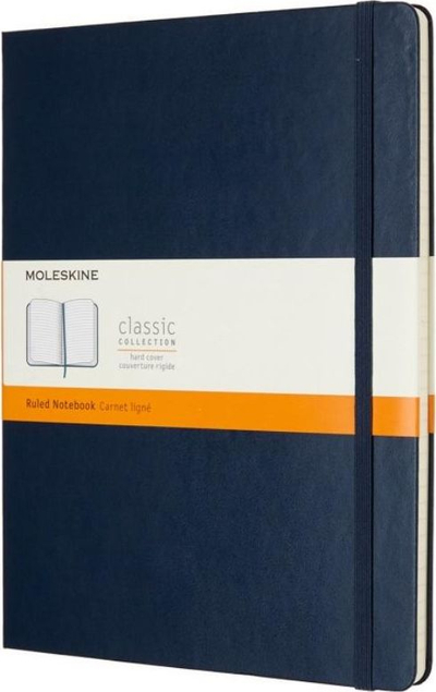 Bllok shënimesh Moleskine Sapphire Blue, Extra Large, me vija, kapak i fortë, blu safir
