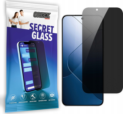 Xham mbrojtës GrizzGlass Matte SecretGlass për Xiaomi 14, efekt privatësie, i fortë ndaj gërvishtjeve