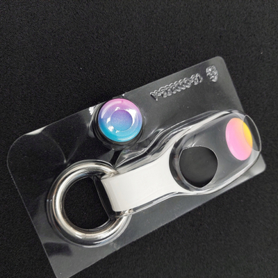 Lodër magnetike PopSockets PopPuck Starter Pack Day Trip, set me 2 pucks, me unazë çelësash, e bardhë shumëngjyrshe