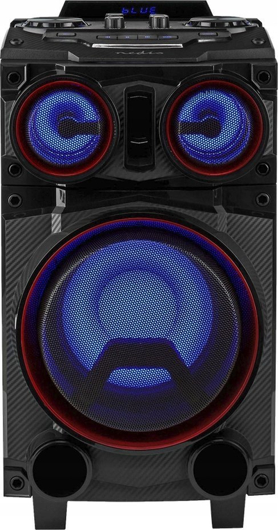 Kutinë zanore party Bluetooth 8", 120W, RGB LED, portative, e zezë