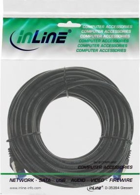 Kabllo rrjeti InLine Armored Patch Cable, Cat 6A, 10m, e zezë