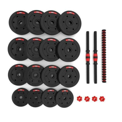 Set peshash HMS SGP40, 40 kg, hantela dhe shufër, ngjyrë e zezë